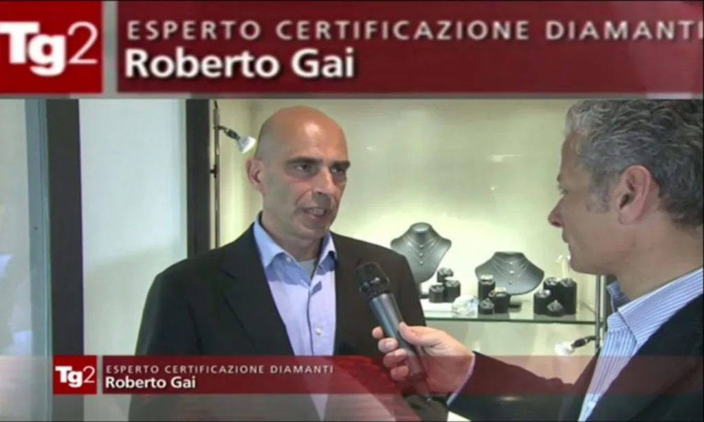 Roberto Gai esperto valutazione diamanti alla Rai TG2