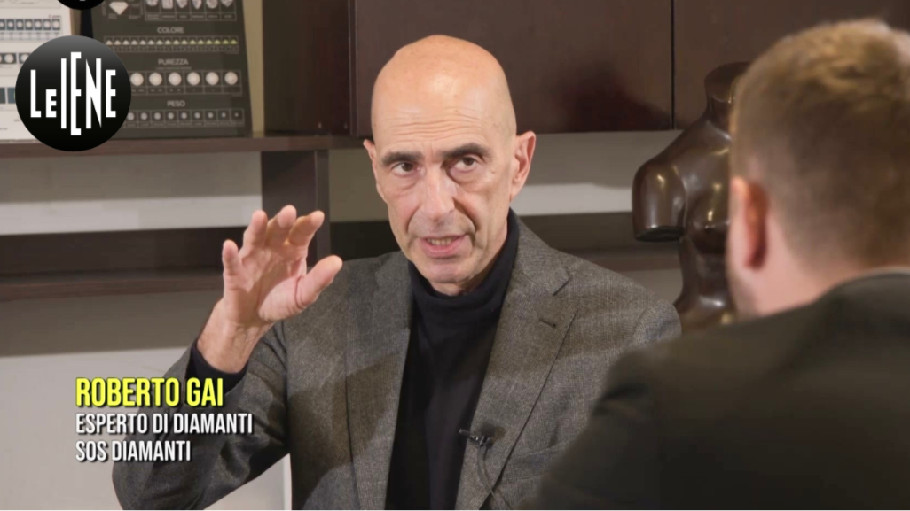 Roberto Gai durante intervento televisivo: valutazione diamanti